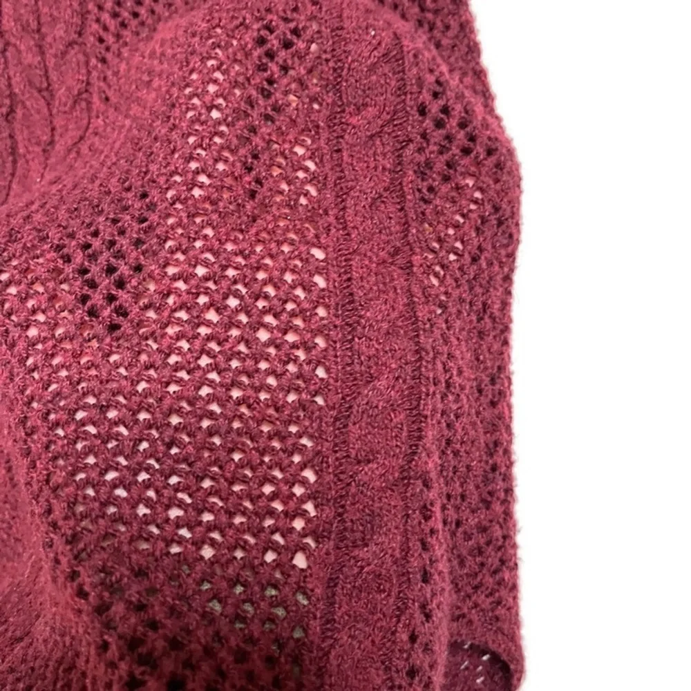 American Eagle Outfitters knit sweater size small color maroon - Picture 9 of 11
